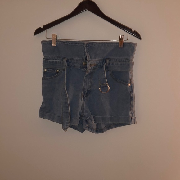 High Waisted Jean Shorts - Picture 1 of 2